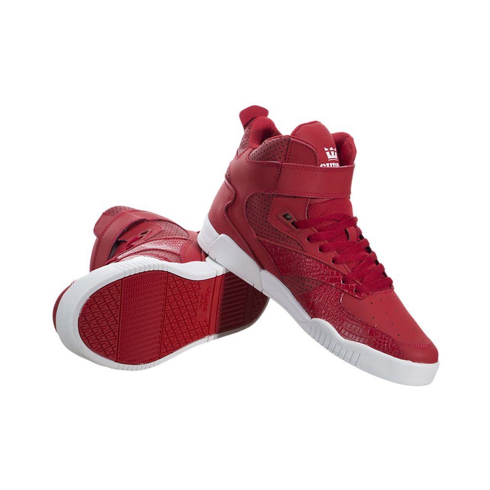 Baskets Montantes Supra Bleeker Rouge Cardinal/White Homme | MTI-25103084